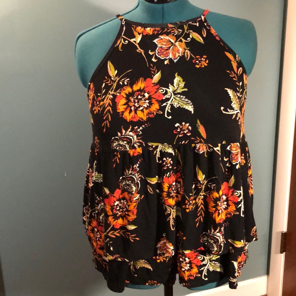 Torrid Boho Floral Babydoll Top